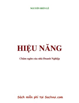 Hiệu Năng Châm Ngôn Của Nhà Doanh Nghiệp