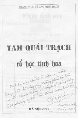 Tam Quái Trạch Cổ Học Tinh Hoa