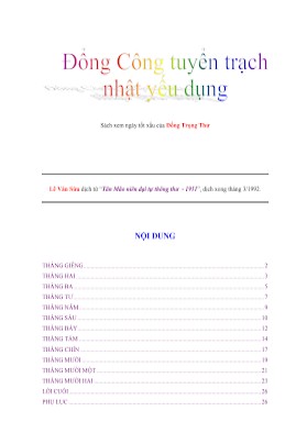 Đổng công Tuyển Trạch nhật yếu dụng